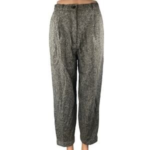 CW Women's Black High Waisted Pleated Straight Trousers Dress Pants Size 6